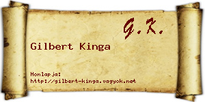Gilbert Kinga névjegykártya